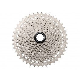 Касета SUN RACE 10-k 11-46T MS2 MTB, сталевий павук, Metallic Silver