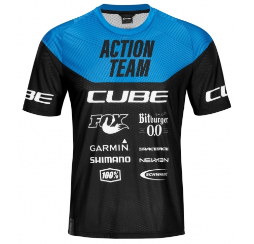 Веломайка CUBE EDGE Rundhalstrikot kurzarm X Actionteam black´n´blue XXL Веломайка CUBE EDGE Rundhalstrikot kurzarm X Actionteam black´n´blue XXL