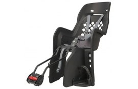 Дитяче велокрісло заднє POLISPORT Joy FF 29" на підсідельну трубу, 26"-29", 9-22 кг, сіре