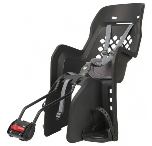 Дитяче велокрісло заднє POLISPORT Joy FF 29" на підсідельну трубу, 26"-29", 9-22 кг, сіре