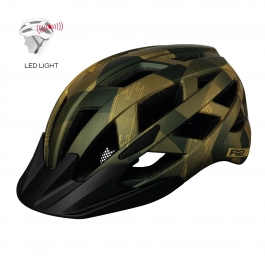 Шолом R2 Lumen Junior колір зелений/золотий матовий розмір S 52-56 см