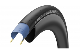 Покришка 700x25C (25-622) GoodYear EAGLE Sport tube type, folding, black, 60tpi Покришка 700x25C (25-622) GoodYear EAGLE Sport tube type, folding, black, 60tpi