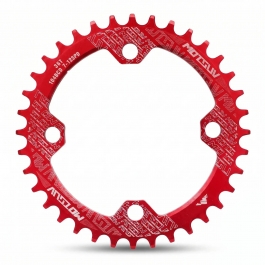 Зірка передня MTB Narrow Wide 36Т (BCD:104мм), алюмінієва, червона