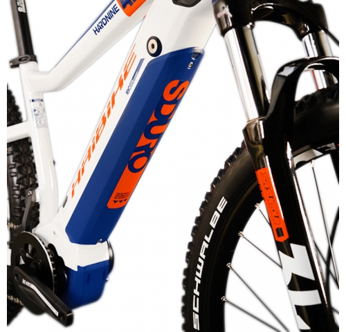 Электровелосипед Haibike SDURO HardNine 5.0 i500Wh 10 s. Deore 29", рама M, бело-оранжево-синий, 202