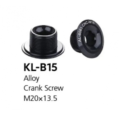 Болт лівого шатуна Kenli KL-B15, алюміній, M20x13,5 (Hollowtech)