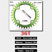 Зірка передня MTB Narrow Wide 36Т (BCD:104мм), алюмінієва, червона Зірка передня MTB Narrow Wide 36Т (BCD:104мм), алюмінієва, червона