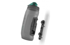 Антибактеріальна фляга з конектором та базою FIDLOCK TWIST bottle 590мл., прозорий / чорний