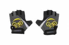 Рукавички дитячі ONRIDE Gem Велопосмішка сіра 11-12 жовта