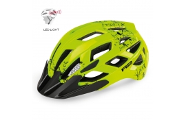 Шолом R2 Lumen junior колір флуоресцентно жовтий,чорний глянцевий розмір S: 52-56 см