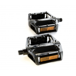 Педалі Green Cycle GPD-M303, алюмінієві, кулькові підшипники, вісь 9/16" бориста сталь (розмір 108х1