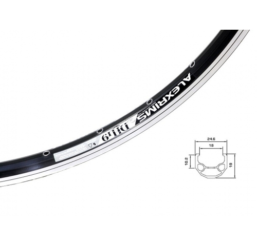 Обод 26" Alex Rims DH19 559x18мм пист. 36 отв. чорний