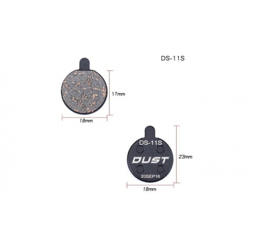 Колодки гальмiвнs DUST DS-11S (Alhonga, ZOOM DB250/350/450/550) напівметал