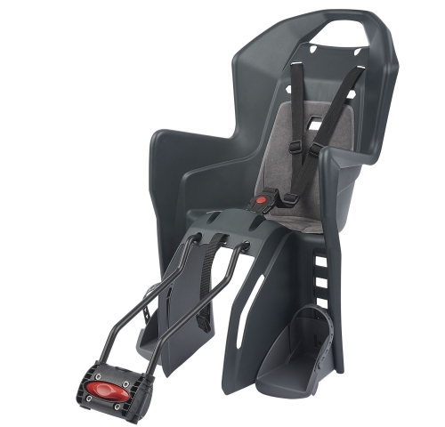 Дитяче велокрісло заднє POLISPORT Koolah FF 29" на підсідельну трубу, 26"-29", 9-22 кг, темно-сіре