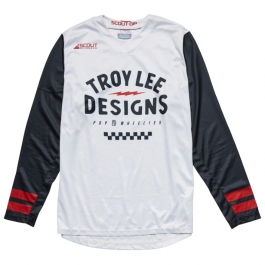 Мото джерси TLD Scout GP Jersey RIDE ON [CHARCOAL/VINTAGE WHITE] 2X