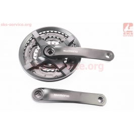 Шатуни SHIMANO "квадрат" 165мм, 42.34.24T MTB, алюмінієві, чорні FC-TY501 Шатуни SHIMANO "квадрат" 165мм, 42.34.24T MTB, алюмінієві, чорні FC-TY501