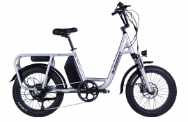 Велосипед з електроприводом 20" AL Dorozhnik ADAMANT HDD рама-18,5" 48B 17.5А*г 750Вт срiблястий