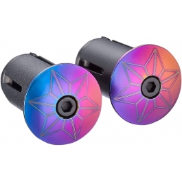 Заглушки руля Supacaz Star Plugz Anodized Oil Slic