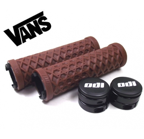 Гріпси ODI Vans® Lock-On Grips, Brown w/ Black Clamps (коричневі з чорними замками)