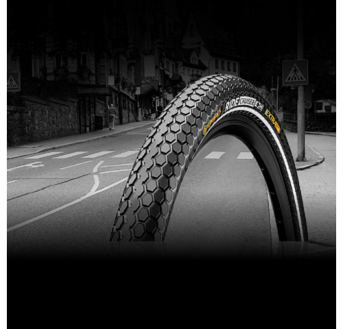 Покрышка Continental Ride Cruiser, 26 x 2.00 черная, не складная, светоотражающая