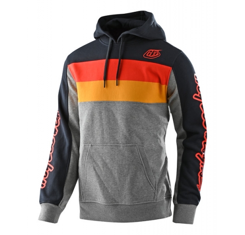 Худі TLD Block Signature PO Hoodie [Gray Heather/Orange] розмір S