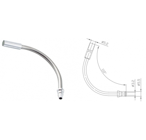 Спрямовуюча трубка Alligator гальмівного тросика 110º