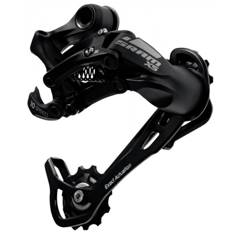 Перемикач задній Sram X-5, 10 швидкостей.довгий важіль чорний