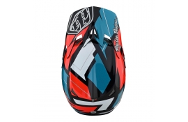 Вело шолом фулфейс TLD D3 Fiberlite Helmet, Vertigo [BLUE/RED] S