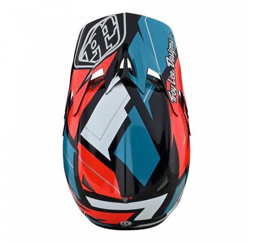 Вело шолом фулфейс TLD D3 Fiberlite Helmet, Vertigo [BLUE/RED] S