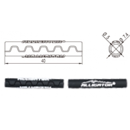 Захист рами Alligator від тертя рубашок Sawtooth (5 мм) чорний Захист рами Alligator від тертя рубашок Sawtooth (5 мм) чорний