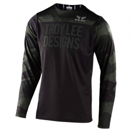 Джерсі TLD Skyline L/S Jersey [Pinstripe Camo Green/Black] размер SM