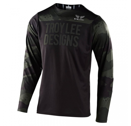 Джерсі TLD Skyline L/S Jersey [Pinstripe Camo Green/Black] размер MD