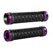 Гріпси ODI SDG LOCK-ON GRIPS Black w/Purple Clamps (чорні з фіолетовими замками)