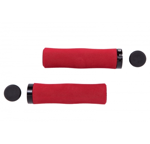 Ручки руля PVC EVA HL-G224 130мм с замком червоні