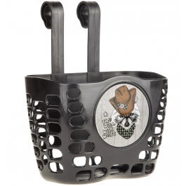 Кошик дитячий пластиковий на кермо ONRIDE Pony Mini чорний для велосипедів 12-14"