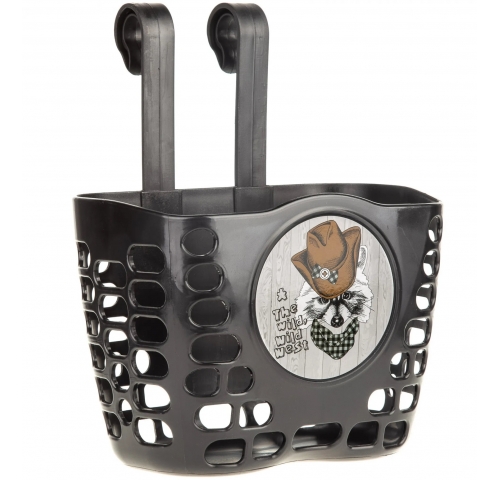 Кошик дитячий пластиковий на кермо ONRIDE Pony Mini чорний для велосипедів 12-14"