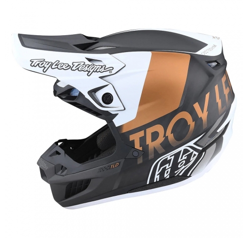 Мото шолом TLD SE5 Carbon Helmet [QUALIFIER WHITE / BRONZE] MD