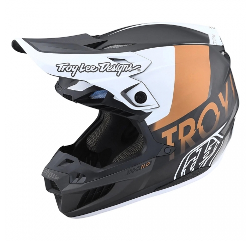 Мото шолом TLD SE5 Carbon Helmet [QUALIFIER WHITE / BRONZE] LG
