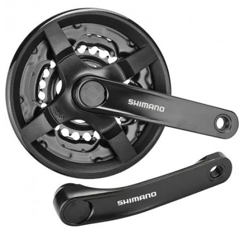 Шатуни Shimano FC-TY301 TX 42/34/24T, 8/7/6ск. 170 мм, із захистом, чорн. Шатуни Shimano FC-TY301 TX 42/34/24T, 8/7/6ск. 170 мм, із захистом, чорн.