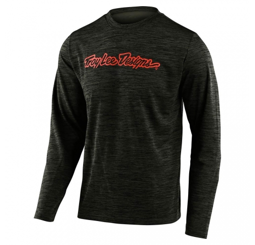 Джерсі TLD Flowline L/S Jersey [Signature Heather Green/Tangerine] M