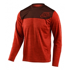 Джерсі TLD Flowline L/S Jersey [Shield Heather Tangerine/Dark Slate] M