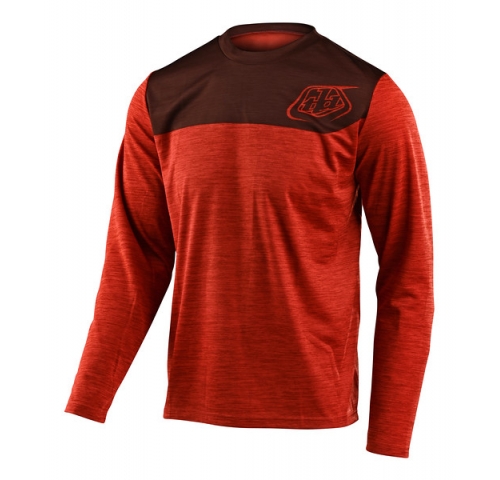 Джерсі TLD Flowline L/S Jersey [Shield Heather Tangerine/Dark Slate] M