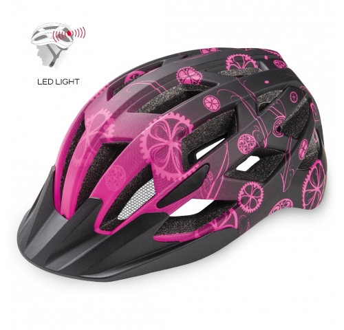 Шолом R2 Lumen junior колір рожевий, чорний матовий розмір S: 52-56 см Шолом R2 Lumen junior колір рожевий, чорний матовий розмір S: 52-56 см