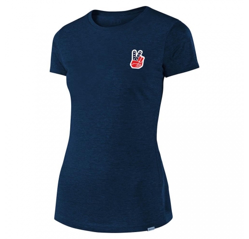 Футболка TLD PEACE & WHEELIES TEE (Heather Navy) S Футболка TLD PEACE & WHEELIES TEE (Heather Navy) S
