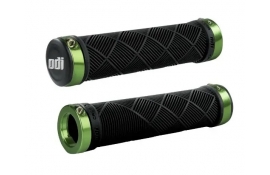 Гріпси ODI SDG MTB Lock-On Bonus Pack Black  w/Green Clamps, чорні з зеленими замками