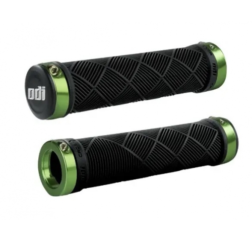Гріпси ODI SDG MTB Lock-On Bonus Pack Black  w/Green Clamps, чорні з зеленими замками