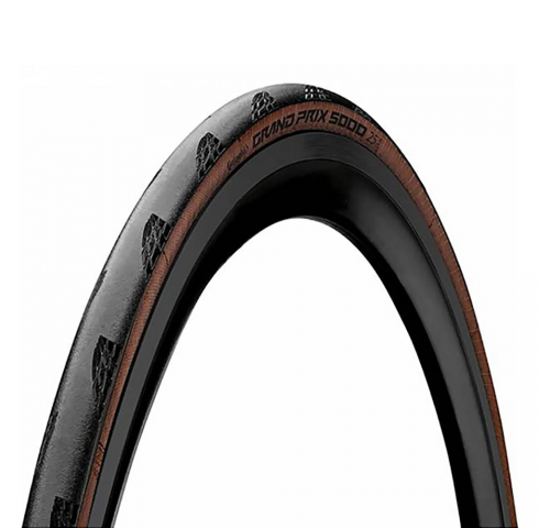 Покрышка бескамерная Continental Grand Prix 5000S 28" | 700 x 32C черная/коричневая складная skin