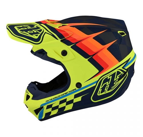 Мотошолом TLD SE4 POLYACRYLITE [WARPED YELLOW] M