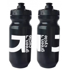 Фляга 0,6 Green Cycle GBT-516 зі збільшенним клапаном, чорна з білим