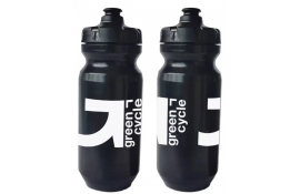 Фляга 0,6 Green Cycle GBT-516 зі збільшенним клапаном, чорна з білим
