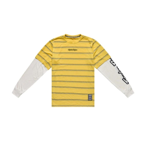 Джерсі TLD SKYLINE FAKIE RIDE LS TEE; STRIPE [BUTTER] XL